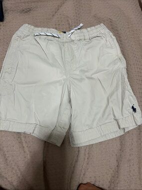 Polo by Ralph Lauren Men's Cream Cargo Drawstring Shorts